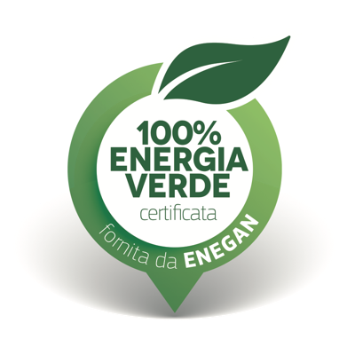 100% energia verde certificata, fornita da Enegan
